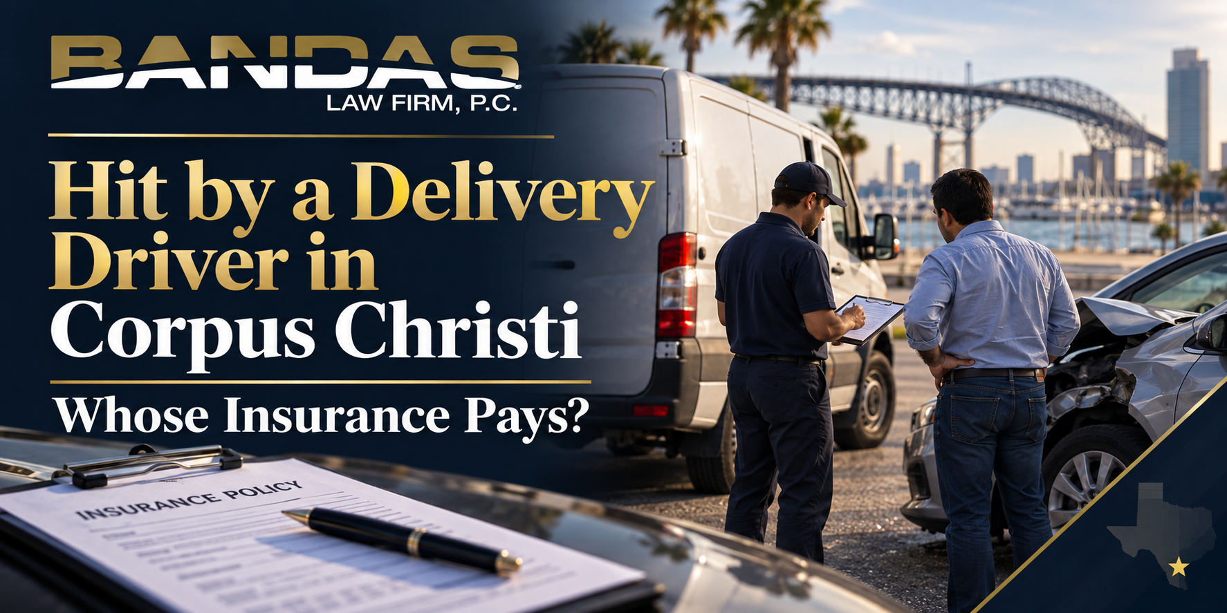 Delivery Hit Driver in Corpus Christi: Whose Insurance Pays?